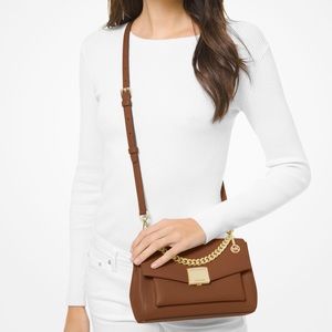 Michael Kors Lita Medium Leather Crossbody Bag